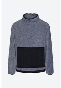 Rains bluza Fleece High Neck 1850 kolor szary wzorzysta 1850.HEATHERGREY. Kolor: szary. Materiał: polar #8