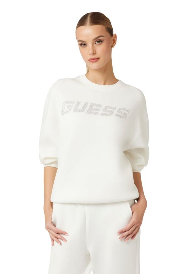 Guess - GUESS Damska bluza w kolorze ecru Cecilia. Kolor: beżowy