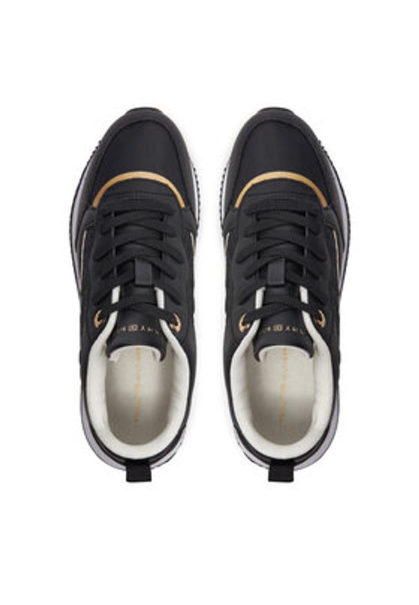 TOMMY HILFIGER - Tommy Hilfiger Sneakersy Mongram Runner FW0FW08248 Czarny. Kolor: czarny. Materiał: skóra
