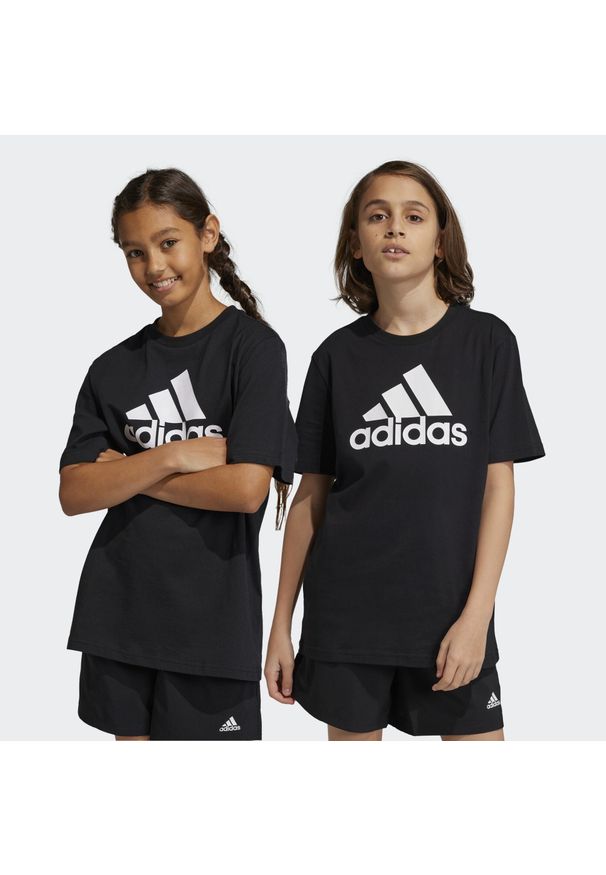 Adidas - Essentials Big Logo Cotton Tee. Kolor: biały, wielokolorowy, czarny
