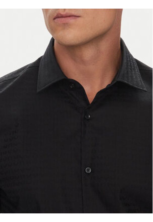 Hugo - HUGO Koszula Kenno 50544934 Czarny Slim Fit. Kolor: czarny. Materiał: bawełna