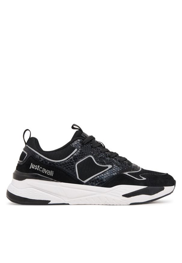 Just Cavalli Sneakersy Fondo Nevada Dis 2 79QA3SD1 ZSD37 Czarny. Kolor: czarny. Materiał: materiał