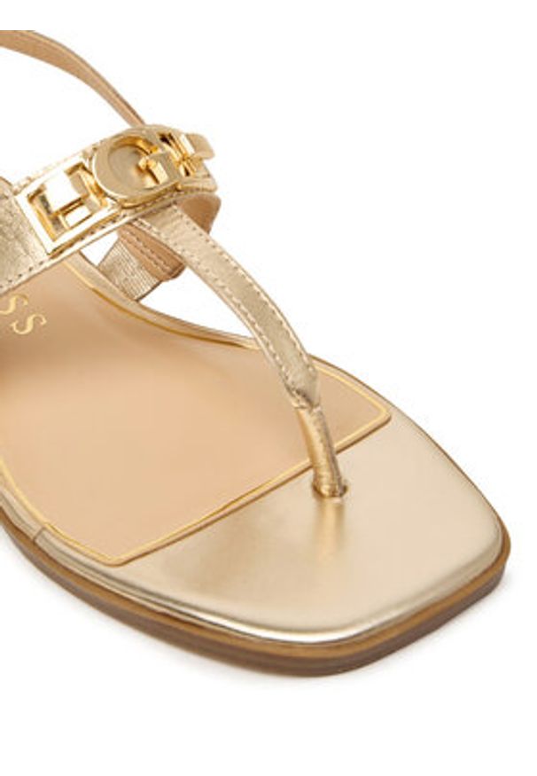 Guess Sandały FLJRMY LEM03 Złoty. Kolor: złoty. Materiał: skóra