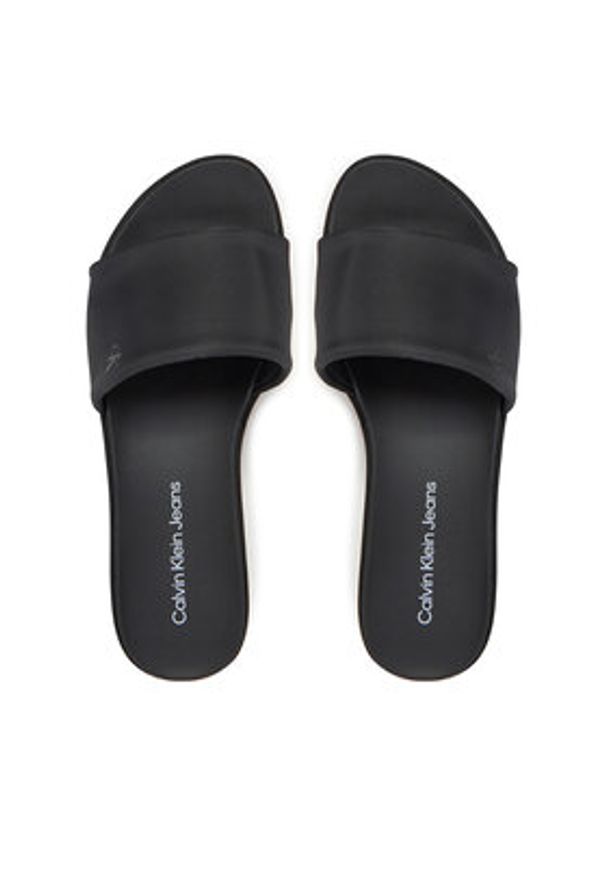 Calvin Klein Jeans Klapki Flatform Sandal Slide In Nylon YW0YW01791 Czarny. Kolor: czarny. Materiał: materiał