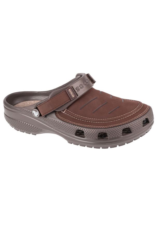 Buty do chodzenia męskie Crocs Yukon Vista Ii Clog. Zapięcie: bez zapięcia. Kolor: brązowy. Materiał: materiał, syntetyk. Szerokość cholewki: normalna. Sport: turystyka piesza