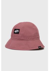 Vans kapelusz kolor różowy bawełniany. Kolor: różowy. Materiał: bawełna