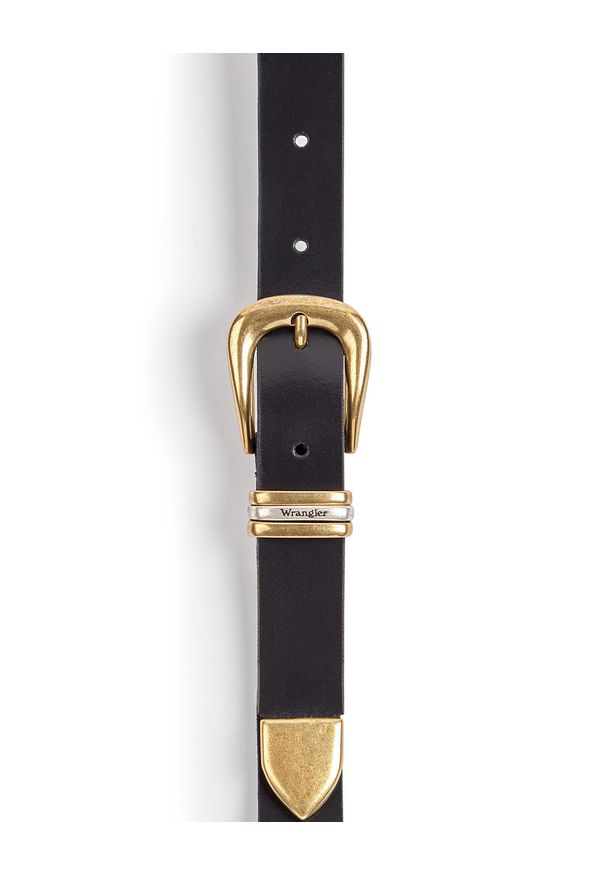 Wrangler - DAMSKI PASEK WRANGLER TRIPLE LOOP BELT BLACK 112344038