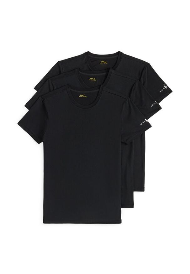 Polo Ralph Lauren Komplet 3 t-shirtów 714965508001 Czarny Slim Fit. Typ kołnierza: polo. Kolor: czarny. Materiał: bawełna