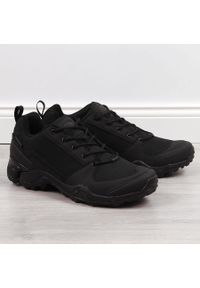 Buty trekkingowe męskie softshell czarne Atletico. Kolor: czarny. Materiał: skóra ekologiczna