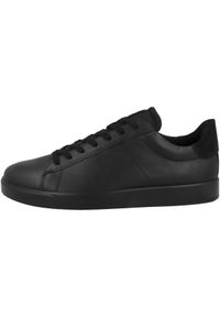 ecco - Buty do chodzenia męskie Ecco 052 Street Lite. Zapięcie: sznurówki. Kolor: czarny. Materiał: materiał, skóra, syntetyk, guma. Szerokość cholewki: normalna. Sport: turystyka piesza