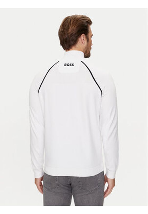BOSS - Boss Sweter Hydro-X 50519377 Biały Regular Fit. Kolor: biały. Materiał: bawełna