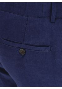 Pako Lorente - PAKO LORENTE - Lniane szorty męskie w kolorze granatowym. Okazja: na co dzień. Kolor: niebieski. Materiał: len. Długość: krótkie. Wzór: gładki. Sezon: lato. Styl: casual #7