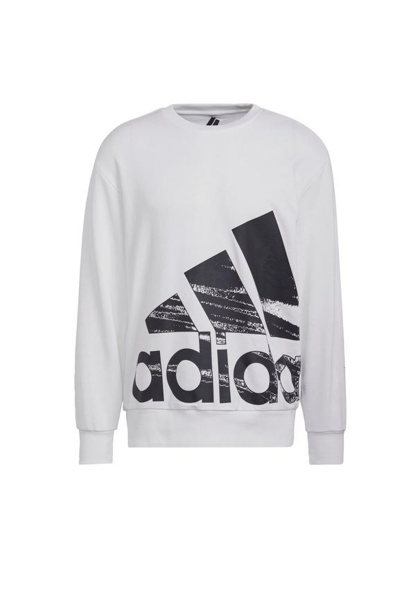 Adidas - Bluza adidas Essentials Brandlove French Terry. Kolor: biały