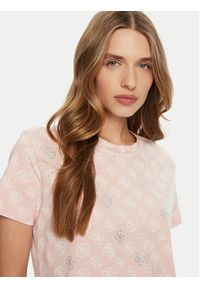 Guess T-Shirt V4YI04 I3Z14 Różowy Regular Fit. Kolor: różowy. Materiał: bawełna #4