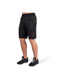 GORILLA WEAR - Branson Shorts - czarno/czerwone krótkie spodenki sportowe. Kolor: wielokolorowy, czerwony, czarny. Długość: krótkie