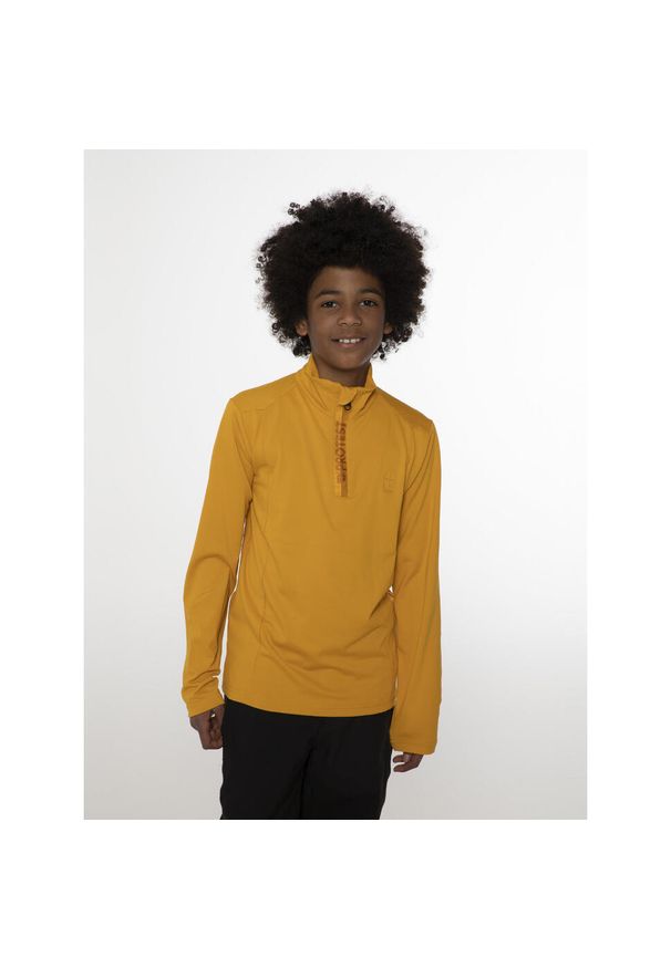 Sweter dziecięcy 1/4 z zamkiem błyskawicznym Protest Willowy. Kolor: żółty. Sezon: zima. Sport: narciarstwo
