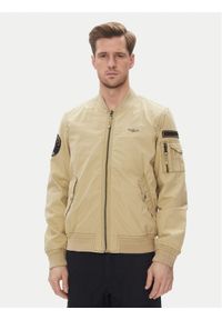 Aeronautica Militare Kurtka bomber 251AB2216CT3501 Beżowy Regular Fit. Kolor: beżowy. Materiał: bawełna #1