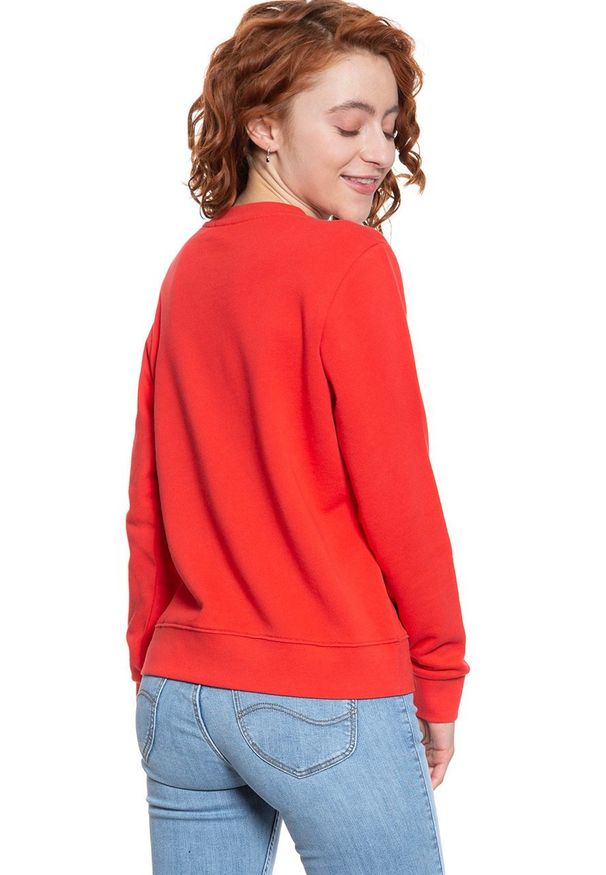 Wrangler - BLUZA WRANGLER CREW SWEAT BITTERSWEET RED W6Z1HAXBO 112130853. Styl: klasyczny
