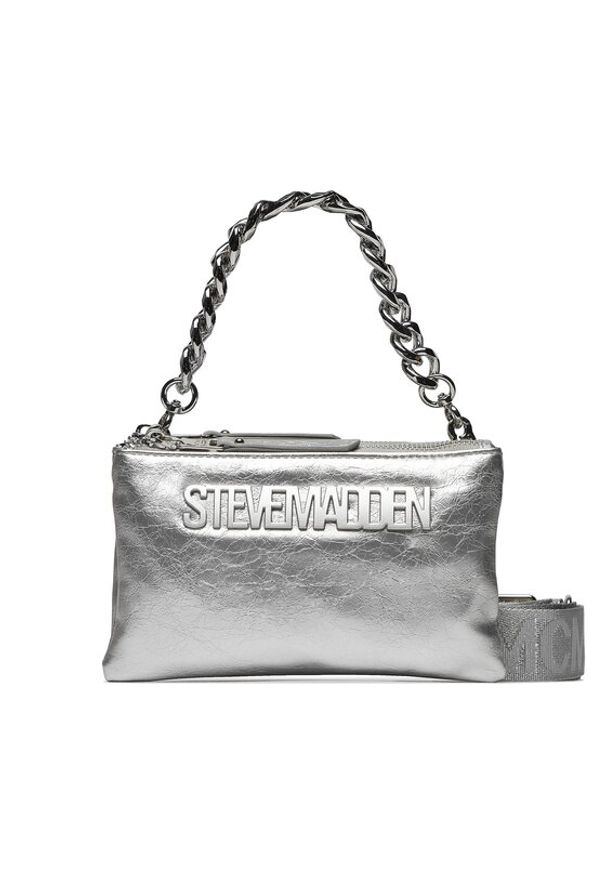 Steve Madden Torebka Bnicco SM13001162-SIL Srebrny. Kolor: srebrny. Materiał: skórzane