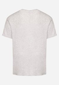 Born2be - Szara Bawełniana Koszulka T-shirt w Stylu Basic Malorisa. Okazja: na co dzień. Kolor: szary. Materiał: bawełna. Styl: klasyczny, casual, elegancki #3