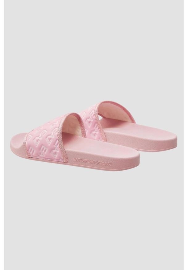 EA7 Emporio Armani - EA7 EMPORIO ARMANI Różowe klapki logowane, Rozmiar 37. Kolor: różowy