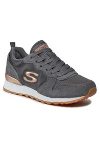 skechers - Buty na co dzień damskie SKECHERS RETROS OG 85 GOLDN GURL zamsz. Okazja: na co dzień. Kolor: szary. Materiał: zamsz