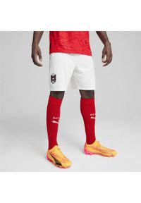 Puma - Męska replika spodenek piłkarskich reprezentacji Austrii PUMA White Black. Kolor: czarny, biały, wielokolorowy. Sport: piłka nożna
