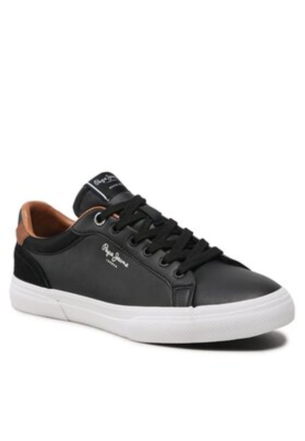 Pepe Jeans Sneakersy Kenton Court PMS30839 Czarny. Kolor: czarny. Materiał: skóra