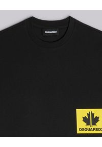DSQUARED2 KIDS - Czarny t-shirt z nadrukami 4-16 lat. Kolor: czarny. Materiał: bawełna. Wzór: nadruk. Sezon: lato. Styl: sportowy, klasyczny