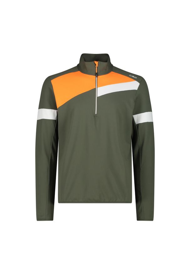 Golf męski techniczny CMP 34L4147. Typ kołnierza: golf. Kolor: zielony. Sezon: zima. Sport: golf