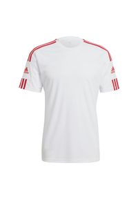 Adidas - Koszulka męska adidas Squadra 21 Jersey Short Sleeve. Kolor: biały, czerwony, wielokolorowy. Materiał: jersey