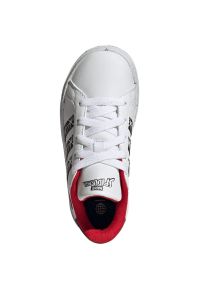 Adidas - Buty adidas Grand Court Spider-man K Jr IG7169 białe. Okazja: na co dzień. Zapięcie: pasek. Kolor: biały. Materiał: materiał, syntetyk, skóra, guma. Szerokość cholewki: normalna #4