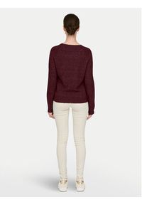 only - ONLY Sweter Rica 15204279 Bordowy Regular Fit. Kolor: czerwony. Materiał: syntetyk