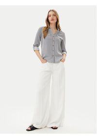 Vero Moda Koszula Bumpy 10275283 Granatowy Regular Fit. Kolor: niebieski. Materiał: wiskoza