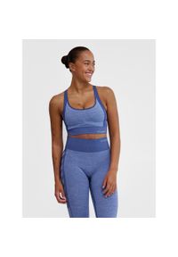 Biustonosz dla kobiet Hummel MT Shine Seamless Sports. Kolor: niebieski. Sport: joga i pilates #1