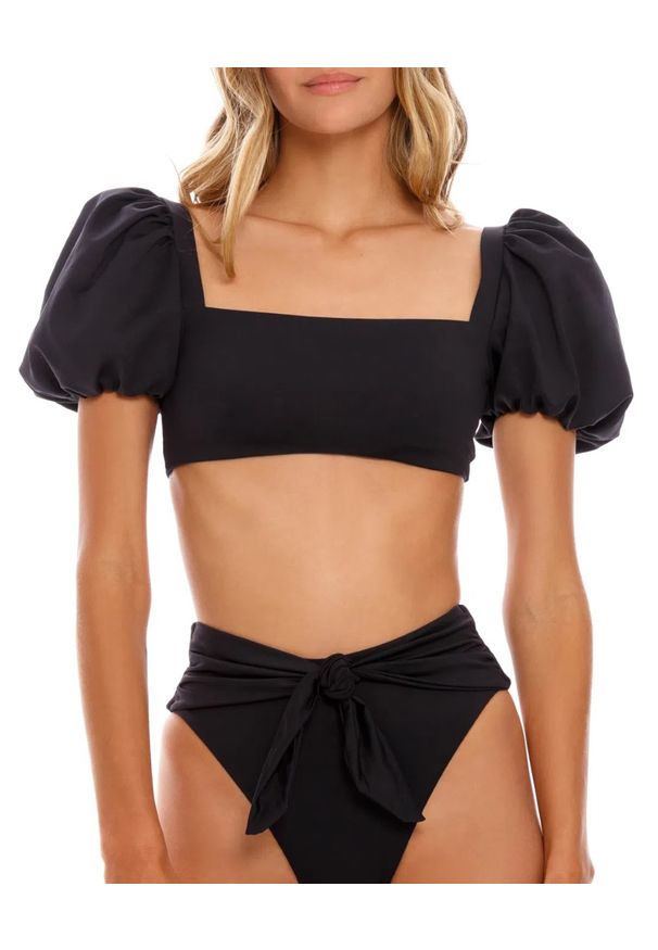 AGUA BENDITA - Czarny top od bikini Calista. Kolor: czarny. Materiał: materiał