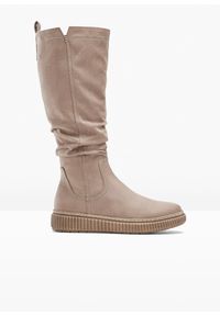 bonprix - Kozaki Jana o wygodnej tęgości. Kolor: brązowy #1