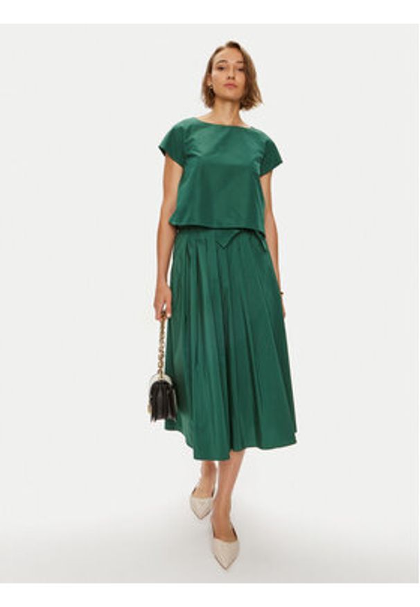 Weekend Max Mara Bluzka Parana 2425166021 Zielony Regular Fit. Kolor: zielony. Materiał: bawełna, syntetyk