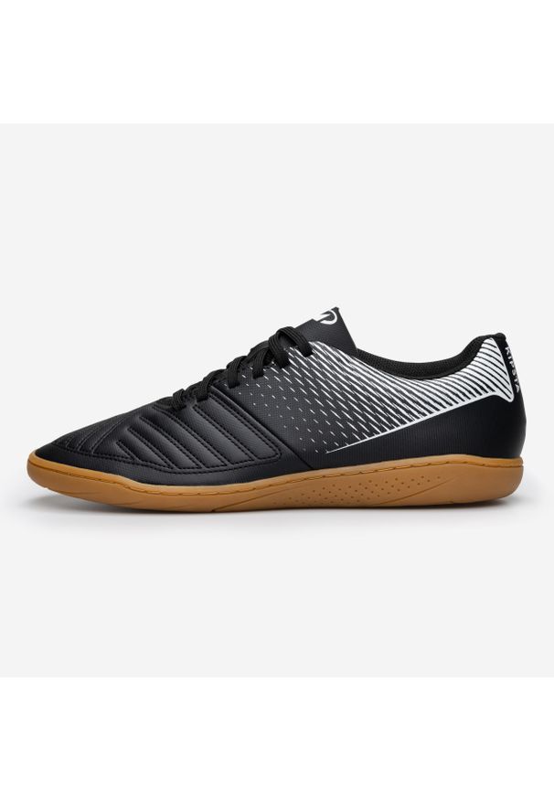 KIPSTA - Buty do piłki nożnej halowej Kipsta Futsal 100. Kolor: wielokolorowy, beżowy, czarny. Materiał: kauczuk, syntetyk, poliester
