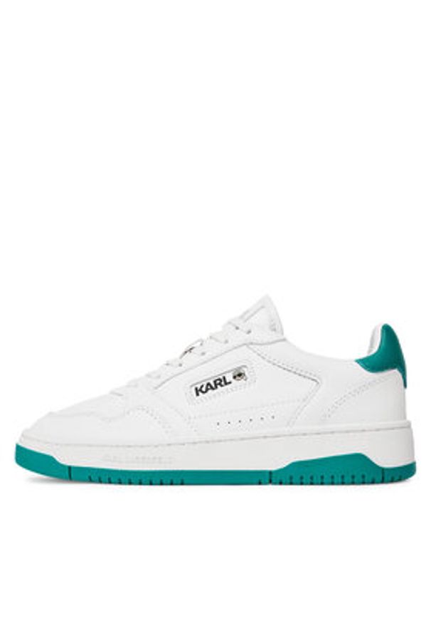 Karl Lagerfeld - KARL LAGERFELD Sneakersy KL63024 Biały. Kolor: biały. Materiał: skóra