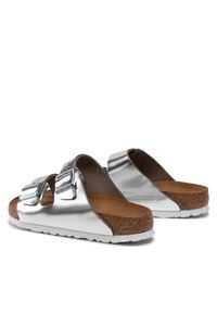 Birkenstock Klapki Arizona 1005961 Srebrny. Kolor: srebrny. Materiał: skóra #8