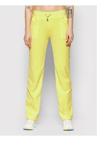 Spodnie dresowe Juicy Couture. Kolor: żółty. Materiał: dresówka