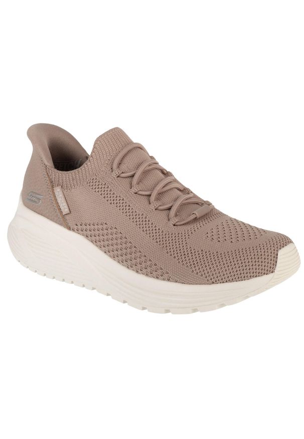 skechers - Buty sportowe Sneakersy damskie, Slip-Ins: Bobs Sparrow 2.0 - Lucky Run. Kolor: beżowy. Sport: bieganie