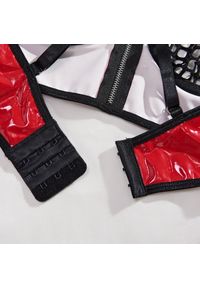 Intica - Komplet bielizny z ażurowym topem i siateczkowymi detalami na romantyczne wieczory Mikaela. Kolor: wielokolorowy. Materiał: materiał, skóra. Wzór: ażurowy #8