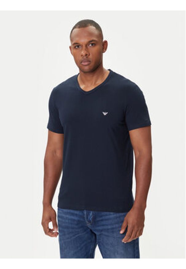 Emporio Armani Underwear Komplet t-shirtów EM000392 AF14132 MB143 Granatowy Regular Fit. Kolor: niebieski. Materiał: bawełna