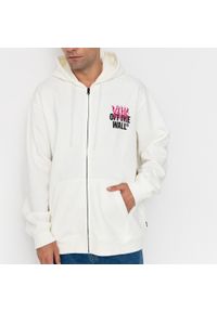 Vans - Bluza polarowa VANS METAL WALL FULL ZIP Biały. Kolor: biały. Materiał: polar. Sport: skateboard