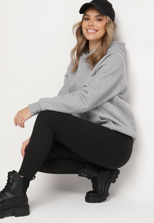 Born2be - Czarne Legginsy z Wysokim Stanem i Szeroką Gumką w Talii Seviel. Stan: podwyższony. Kolor: czarny. Długość: długie. Styl: elegancki, klasyczny