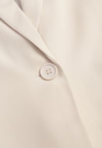 Renee - Beżowa Marynarka z Ozdobną Imitacją Kieszeni Nilzedi. Okazja: na co dzień, na spotkanie biznesowe, do pracy. Kolor: beżowy. Styl: casual, biznesowy, elegancki, klasyczny #3