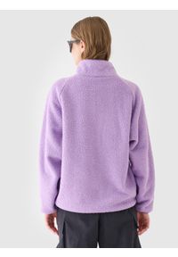 4f - 4F Polar sherpa ze stójką damski - fioletowy XXL. Typ kołnierza: kołnierzyk stójkowy. Kolekcja: plus size. Kolor: fioletowy. Materiał: polar. Długość rękawa: raglanowy rękaw. Sezon: zima. Sport: turystyka piesza, narciarstwo, snowboard, wspinaczka