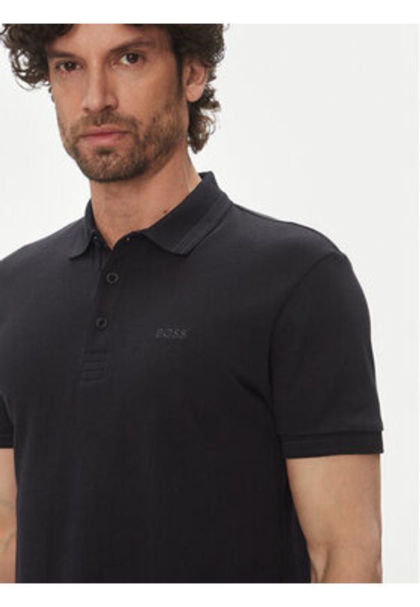 BOSS Polo Paddy 50469055 Granatowy Regular Fit. Typ kołnierza: polo. Kolor: niebieski. Materiał: bawełna